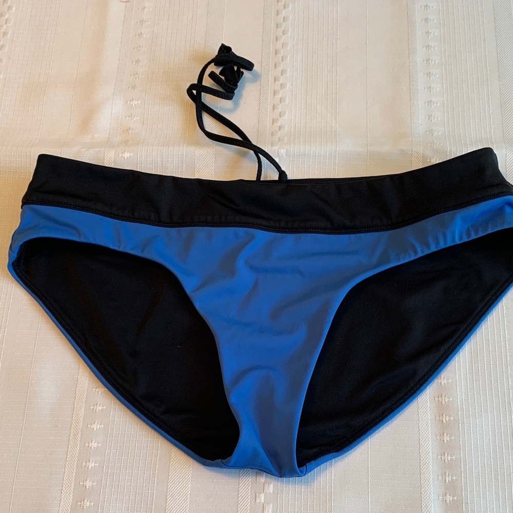 Lululemon athletica Tidal Flow Full Bottom Bikini Black Blue Sun-Ready Sz Small - Picture 3 of 11